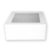 Cake Box White with Window 10x10x5 Inch