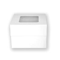 Cake Box White with Window 9x9x9 Inch