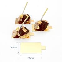 Dessert Board Gold 95x55mm Rectangle 1mm