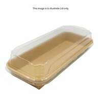 RPET Lid To Suit Deli Tray Double Coated Kraft #0.4