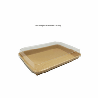 RPET Lid To Suit Deli Tray Double Coated Kraft #1000