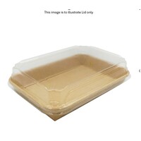 RPET Lid To Suit Deli Tray Double Coated Kraft #1