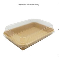 RPET Lid To Suit Deli Tray Double Coated Kraft #2