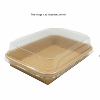 RPET Lid To Suit Deli Tray Double Coated Kraft #3