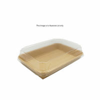 RPET Lid To Suit Deli Tray Double Coated Kraft #4