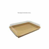 RPET Lid To Suit Deli Tray Double Coated Kraft #5