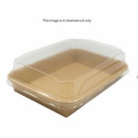 RPET Lid To Suit Deli Tray Double Coated Kraft #SQ1