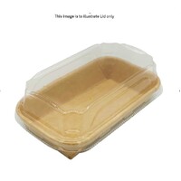 RPET Lid To Suit Deli Tray Double Coated Kraft Extra Small