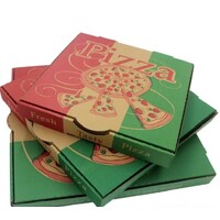 Pizza Box Brown Printed 10 Inch pkt/100