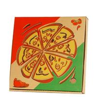 Pizza Box Brown Printed 15 Inch