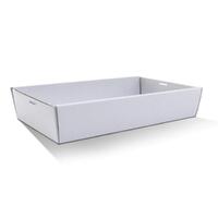 Rectangular Catering Tray White Large 80mm High