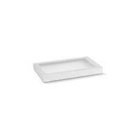 Rectangular Catering Tray White Small Lid PET Window