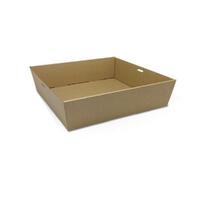 Square Catering Tray Kraft Large 80mm High