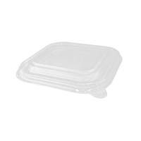 RPET Clear Lid To Suit Paperboard Square Container 750-1400ml