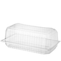 Plastic Clearview Bar Cake Pack with Hinged Lid