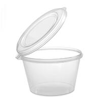 Portion Cup with Hinged Lid 100ml (4oz)