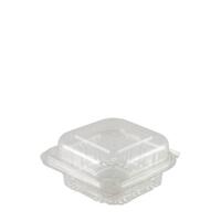 Plastic RPET Burger Pack with Hinged Lid Small