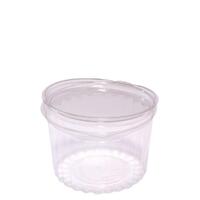 Plastic Shobowl with Flat Hinged Lid 16oz