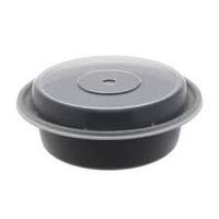 Container PP Microwavable Takeaway Black Round 16oz ctn/150