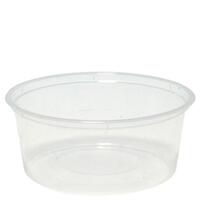 Container PP Microwavable Takeaway Clear Round 330ml