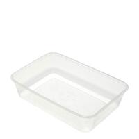 Container PP Microwavable Takeaway Clear Rectangular 500ml