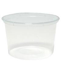 Container PP Microwavable Takeaway Clear Round 550ml