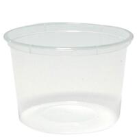 Container PP Microwavable Takeaway Clear Round 650ml