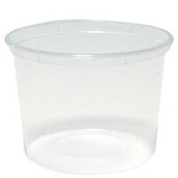 Container PP Microwavable Takeaway Clear Round 850ml