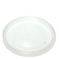 Container PP Microwavable Takeaway Clear Round Lid To Suit 250-850ml 110mm