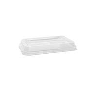 Sugarcane Container Rectangular RPET Lid To Suit 10oz