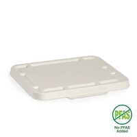 Sugarcane Container Rectangular Lid To Suit 2 & 3 Compartment