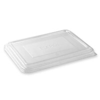 Sugarcane Container Rectangular RPET Lid To Suit 2 & 3 Compartment