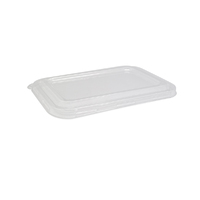 Sugarcane Container Rectangular RPET Lid To Suit 500-1000ml