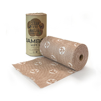 Bamboo Wipes H/Duty Brown