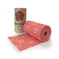 Bamboo Wipes H/Duty Red