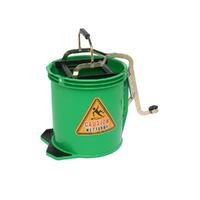 Mop Bucket Deluxe/Roller GREEN 16litres