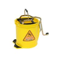 Mop Bucket Deluxe/Roller YELLOW 16litres