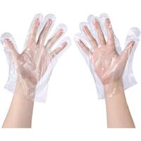 Gloves Plastic LDPE Embossed Clear Large