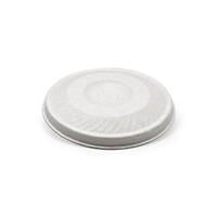 Paper Cold Cup Flat Lid Bagasse White 90mm