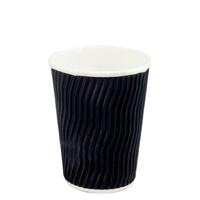 Paper Hot Cup PLA Double Wall Black Coolwave 12oz