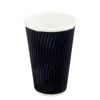 Paper Hot Cup PLA Double Wall Black Coolwave 16oz