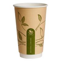 Paper Hot Cup PLA Double Wall M/Colour 16oz