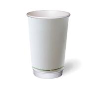 Paper Hot Cup PLA Double Wall White 16oz