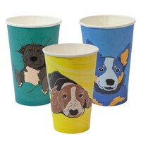 Paper Hot Cup PLA Single Wall Aqueous Lined Dog Series 16oz