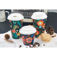 Paper Hot Cup PLA Single Wall Art Series 8oz