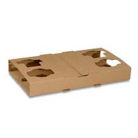 Carry Tray 4 Cup Cardboard