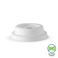 Coffee Cup Lid White 63mm To Suit 4oz Biopak