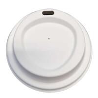 Coffee Cup Lid White 90mm To Suit 8/12/16/20oz