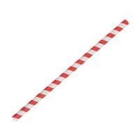 Paper Straw Jumbo Red/White 10x240mm