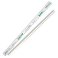 Paper Straw Regular White 6x200mm Individually Wrapped (BioPak) 